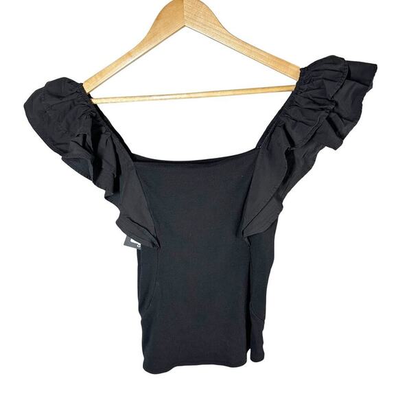 Joe’s Jeans The Leslie Summer Minimalist Contemporary Top Size Medium Black - Picture 3 of 11